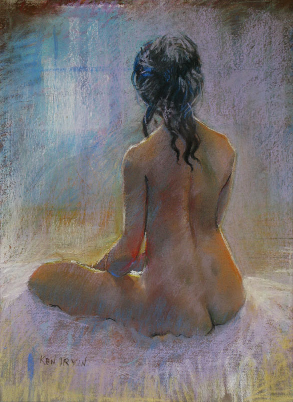 Daydreaming pastel on paper